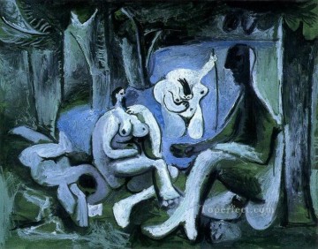  une - Le dejeuner sur l herbe Manet 6 1961 Abstract Nude